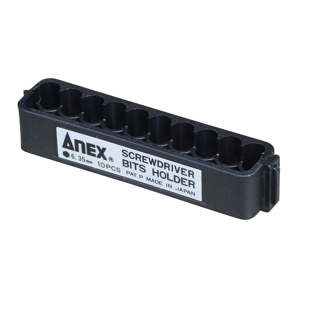 

Держатель бит ANEX вмещает 10 штук, черный ABH-10