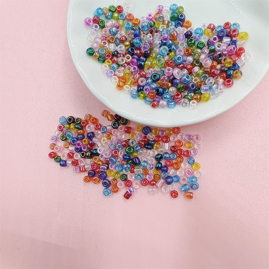 Hemprydnad för smyckestillverkning 2-4 mm lösa pärlor Mellanläggspärlor DIY 150-1000 st Färgade glas
