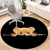 1pc Teddy Bear Carpet for Office Non-Slip, Round Carpet, Soft & Comfortable, Carpet for Office, Lightweight Round Floor Mat