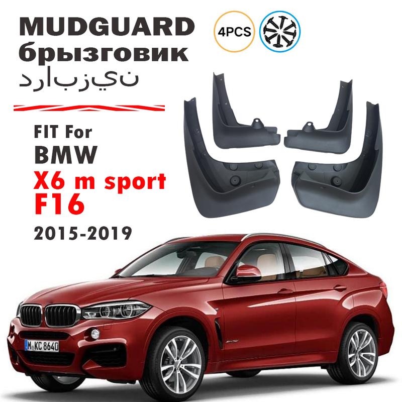 2015 2016 2017 2018  FOR BMW X6 M sport F16 Mud Flap Splash Guard Mudguard Fender Mud Flaps Accessories Front Rear 4pcs