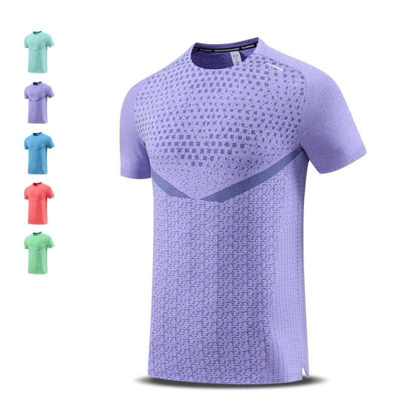 Summer running short-sleeved men's breathable quick-drying sports half-sleeved T-shirt marathon fitness training loose reflective top
