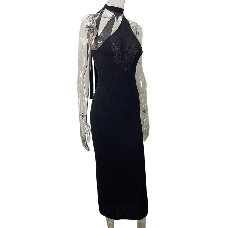 IHUASU Modischer Damenrock, sexy Hottie, hängender Hals, Strickkleider für Frauen