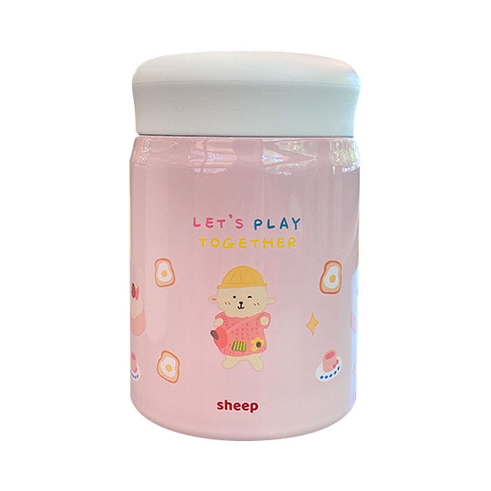 

320 мл нержавеющая сталь изолированный вакуумный контейнер для еды с крышкой для уличного использования мультфильм портативный Sheep