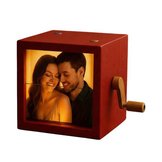 Yousheng Індивідуальна фото-розгорткова коробка Ручна розгорткова книжка-картинки з підсвіткою Персоналізована фото-розгорткова коробка Рамка Анімаційна машина Подарунки на Різдво