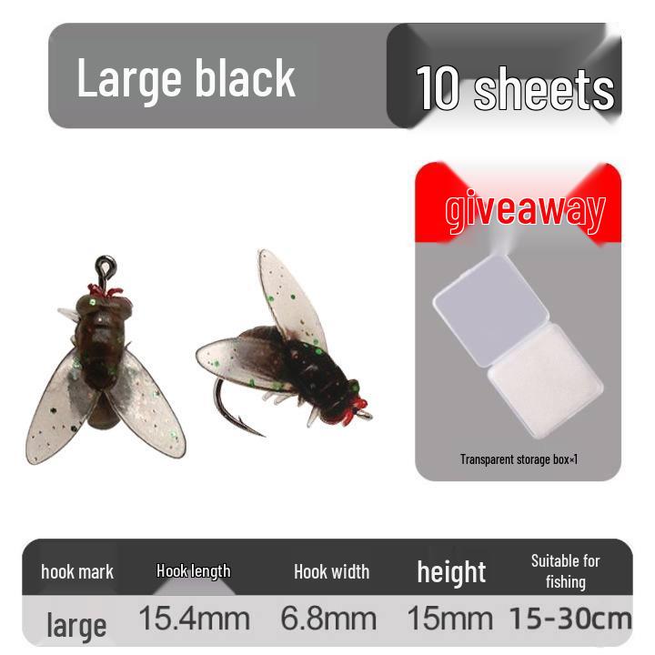 Bionischer Weichfliegenfischhaken: Künstlicher Insektenköder für Bachfischen, Weißfische und Döbel.