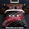 Nissan GT-R Design Bed Bedding Set 1 Duvet Cover + 2 Pillowcases Soft Breathable Household Bed Linens