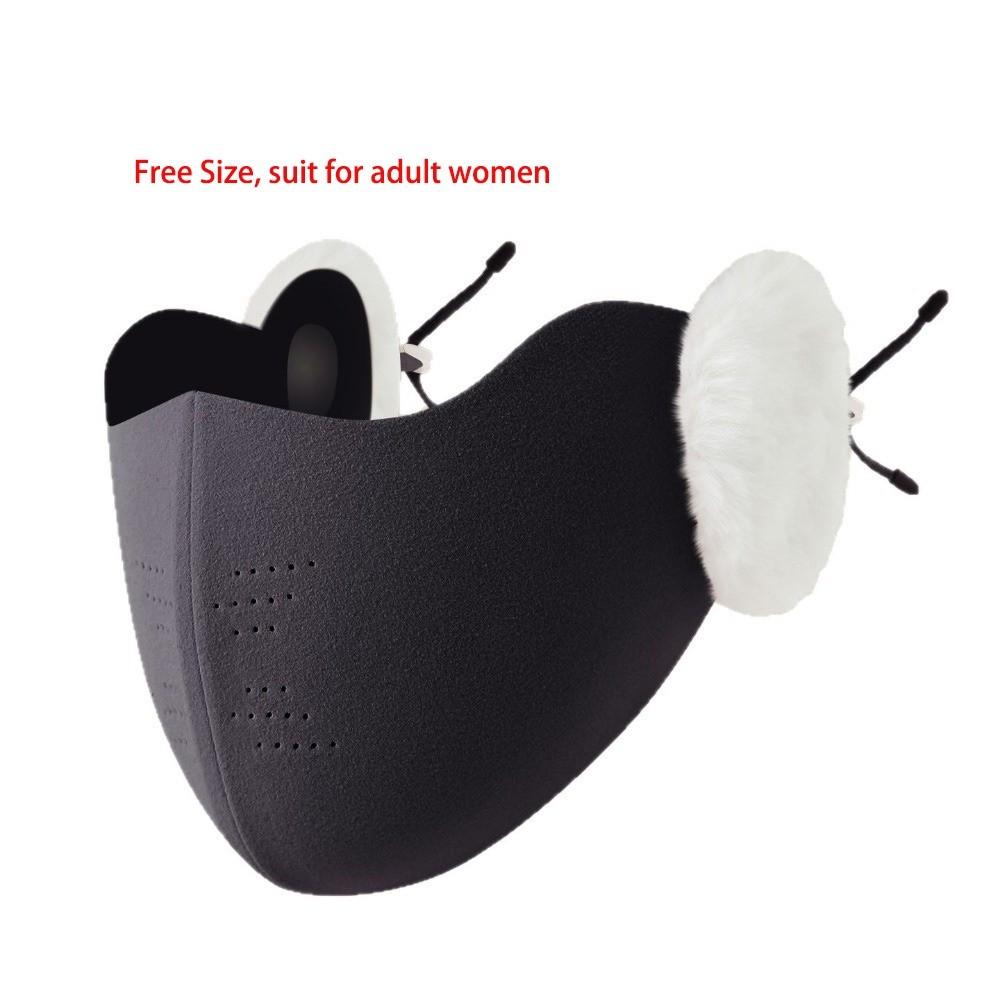 New With Earmuffs Warm Mask Breathable Dustproof Face Mask Washable Face Cover Autumn and Winter