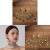 Middle East Ethnic Style Necklace And Earring Set With Water Dazzle Drop For Women