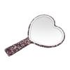 Rhinestone Handheld Mirror Portable Cute Sparkling Handheld Bling Heart Mirror for Weddings