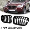 Blank Svart Frontfanger Nyregrill Grill Passer BMW X3 F25 2011-2014 Dobbel Linje