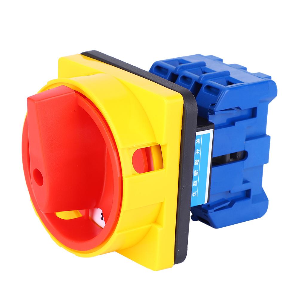 Plastic 2 Positions Locked Action Type Changeover Switch AC600V 25A