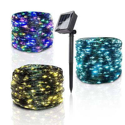 Luci solari a LED String Fairy Lampada esterna impermeabile Ghirlanda di Natale Prato Paesaggio Garden Party Luci di decorazione di nozze 7M / 12M / 22M