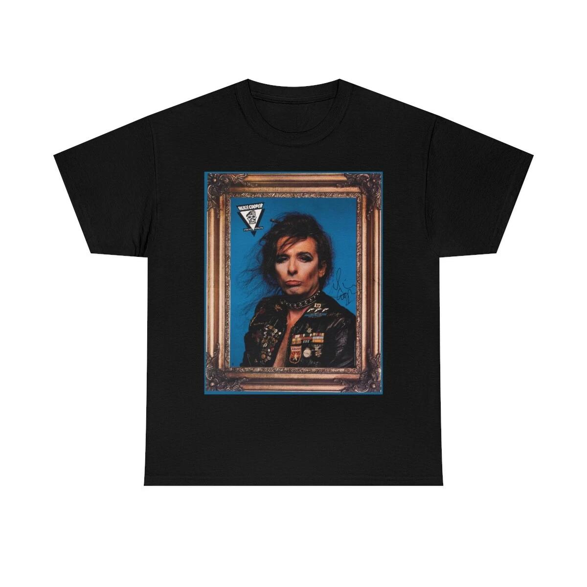Alice Cooper Portrait from Special Forces Men s Short Sleeve 100% Cotton T-shirt Mens Womens Tees Top S