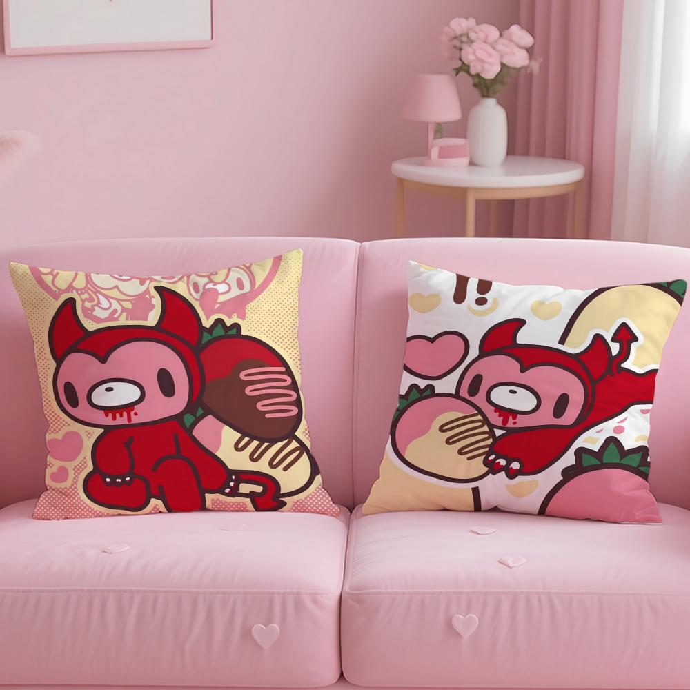 Cartoon G-Gloomys Bear Cushion Cover Soft Short Plush Double-Sided Printing Home Decor Machine Washable Pillow Case Gift