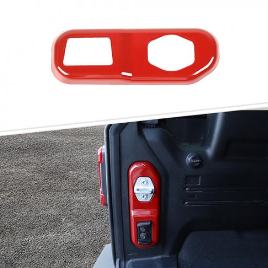 Red Car Rear Trunk Cargo Tailgate Lock Cover Decor Kit for Jeep Wrangler JL 18+