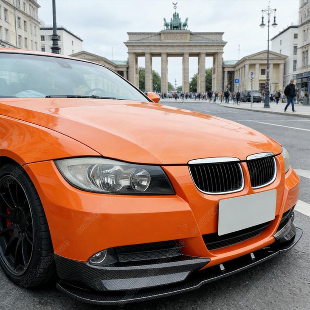 For BMW 3 Series E90 E91 Pre-facelift 320i 330i 2005 2006 2007 2008 Car Front Bumper Splitter Spoiler Lip Body Modification Kit