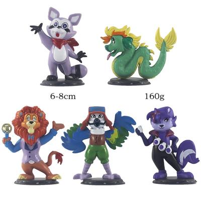 5pcs/et Bagged Animal PVC Statue Action Figurine Desk Collectible Anime Model Toys Figures Gift