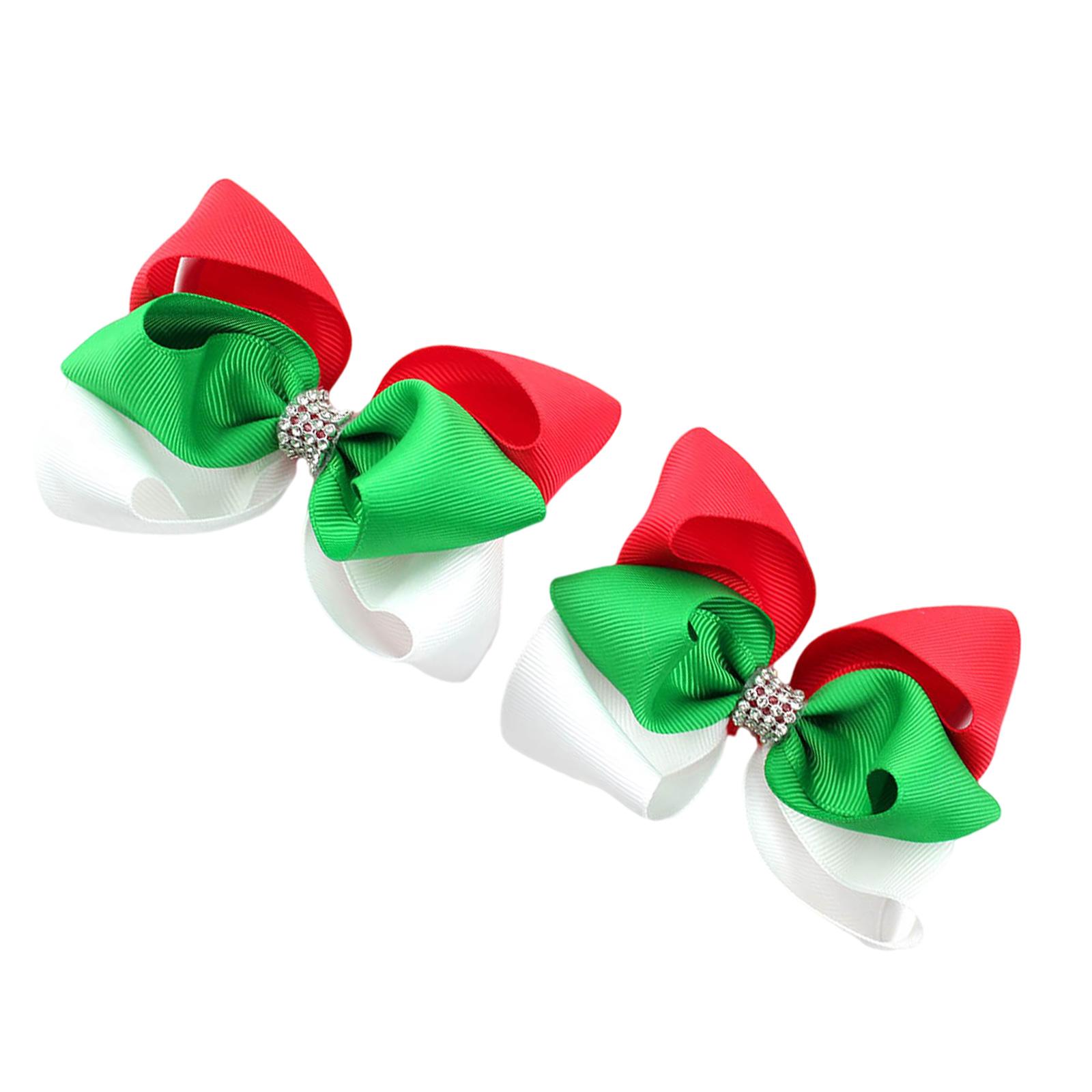 

Заколки для волос с бантом в виде праздничного духа, набор из 2 шт., рождественские аксессуары для волос, модные украшения для волос для детей и взрослых 5