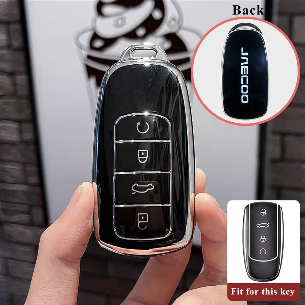 Car Key Case Fob for Chery Jaecoo J8 8 J7 7 PHEV 2025 2026 Keychain Remote Protection Cover Bag Shell Housing Holder Accessories