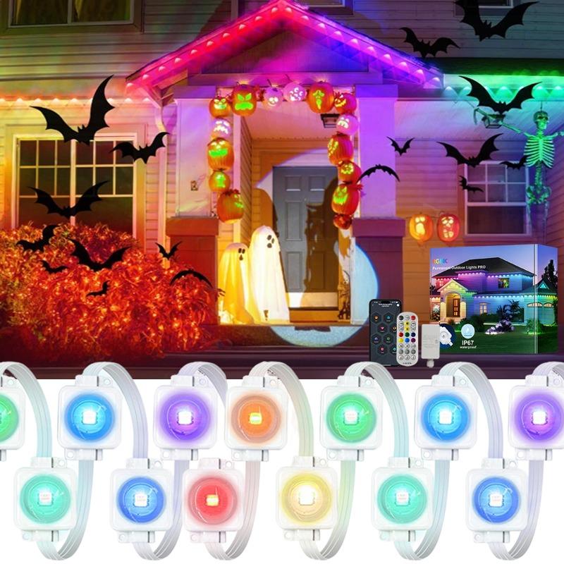 

500FT Smart RGB Eave Lights App Remote IP67 Permanent Outdoor LED String Lights Home Christmas Decoration Birthday DIY Lighting 5M-16.5ft-USB PLU