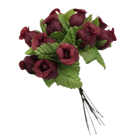 1 bukett kunstig blomst 12 rosehoder DIY Craft Home Party Bryllupsdekor