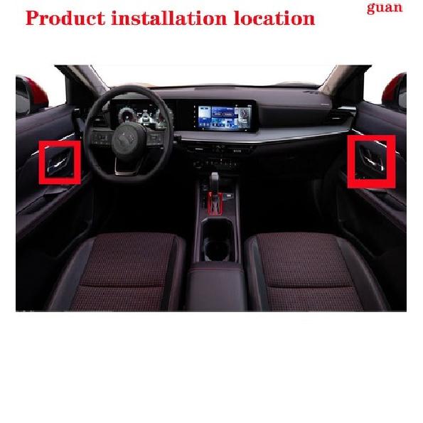 Car Interior Handle Decorative Frame Black For Nissan Kicks 2025-2026