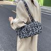 Leopard Print Retro Studded Bowling Bag - Women's 2025 Shoulder Handbag