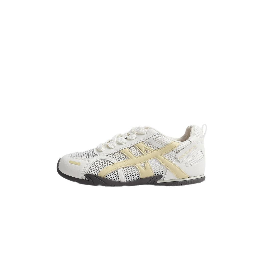 Retro color matching mesh breathable German training shoes women's 2025 new fashion versatile comfortable light casual Forrest Gump shoes