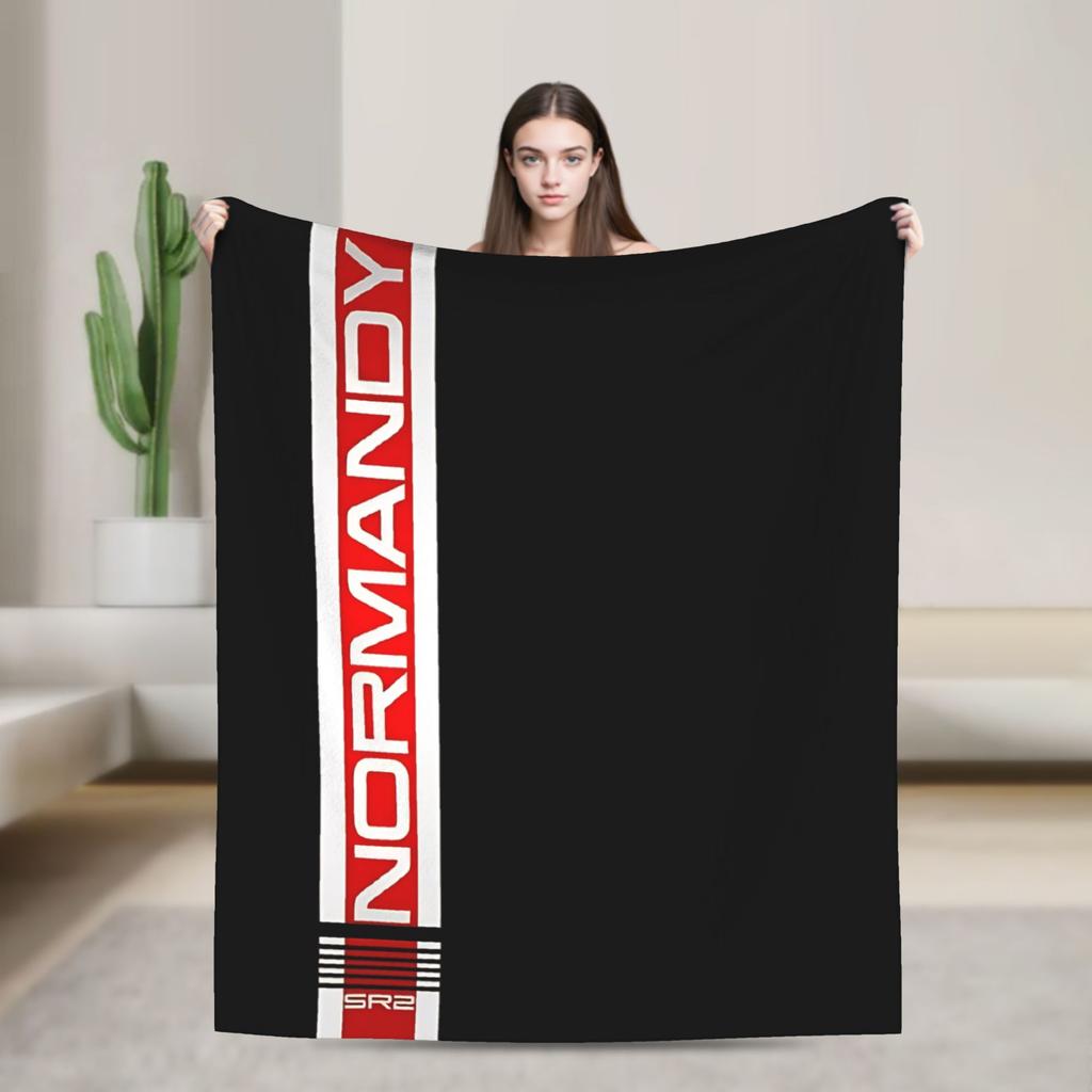 Mass Effect Garrus Vakarian Blanket  Flannel Funny Warm Throw Blanket for Coverlet Summer