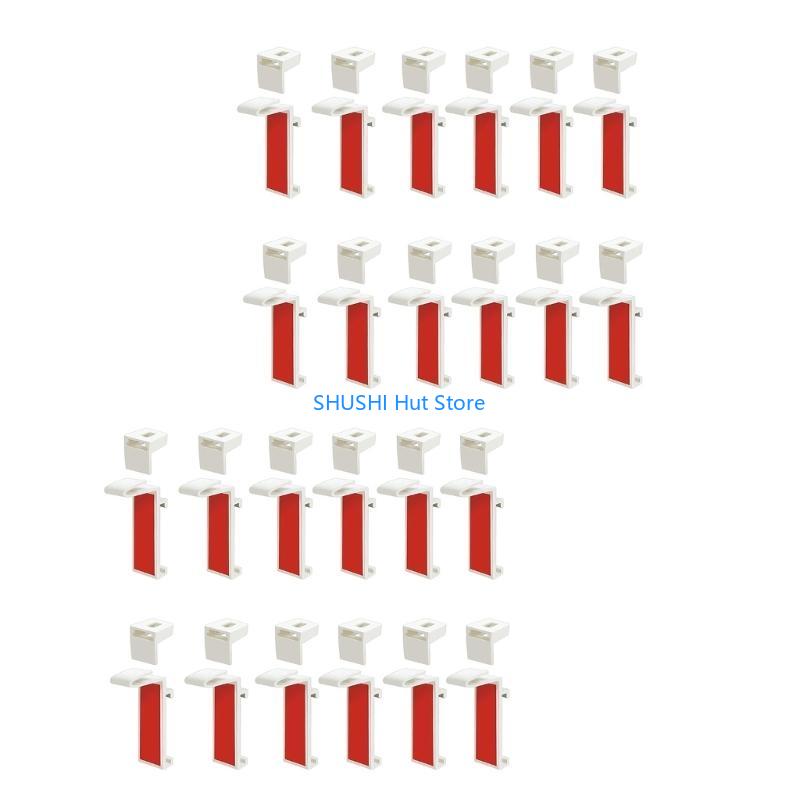 

12/24Pcs Roller Blind Brackets Accessories Roller Curtain Replacement Part Window Shade Adjustable Clamp Holder Carriers D57B