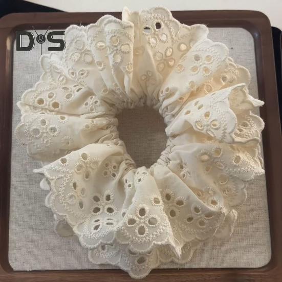 Damska Opaska do Włosów Czterowarstwowa Koronkowa Ozdoba Duża Opaska Jednolity Kolor Styl Francuski Gumka do Włosów Akcesoria do Włosów