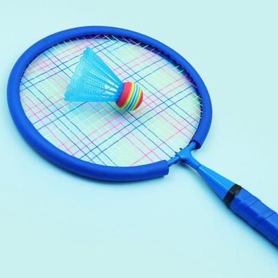 Shock Absorbing Children Badminton Rackets Lightweight Soft Grip Badminton Racket Set with Carry Bag Iron Alloy