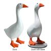 Cute Duck Statue Key Hanger Kawaii Magnetic Silly Goose Figurine Resin Goose Duck Statue Sculpture Funny Office Desk Decor