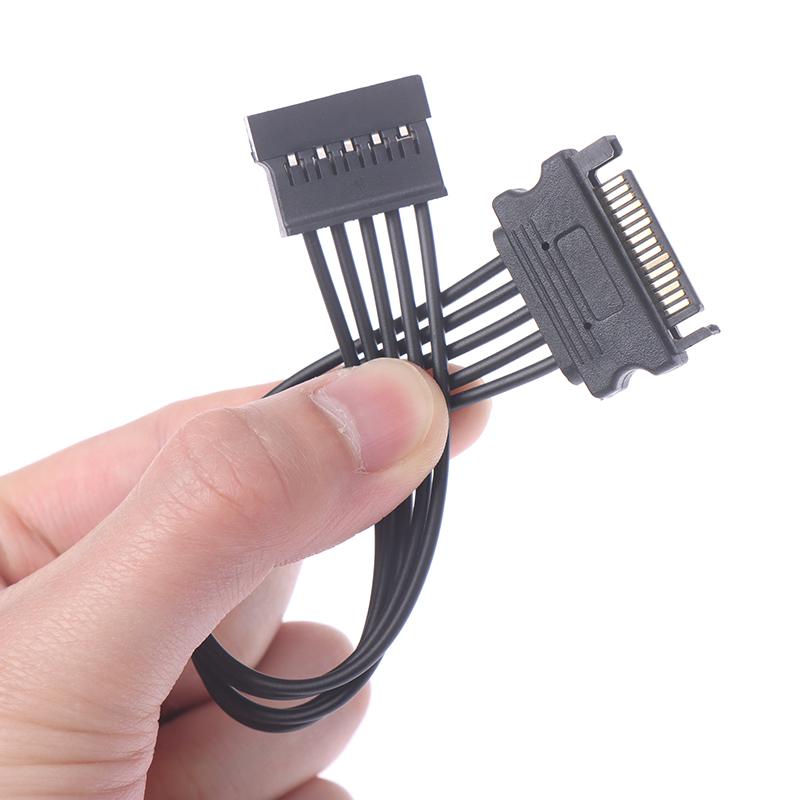 Sata til 15 pins hann-til-hunn strømforlengelseskabel HDD Ssd Sata strømkabel 20 cm