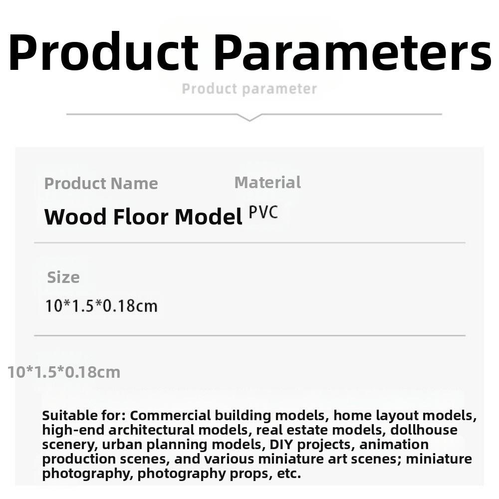 10pcs PVC Miniature Dollhouse Floor Boards Multicolors Dollhouse Floor Tiles  Fit 1:12 Dollhouse