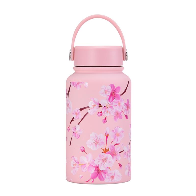 650Ml Thermos Cup Wide Mouth Portable Vacuum Children'S Student Sports Kettle Outdoor Printing Water Cup