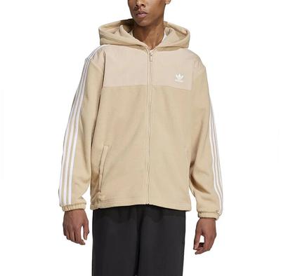 Adidas Originals Adicolor 3 Stripes Teddy Fleece Full Zip Sweatshirt