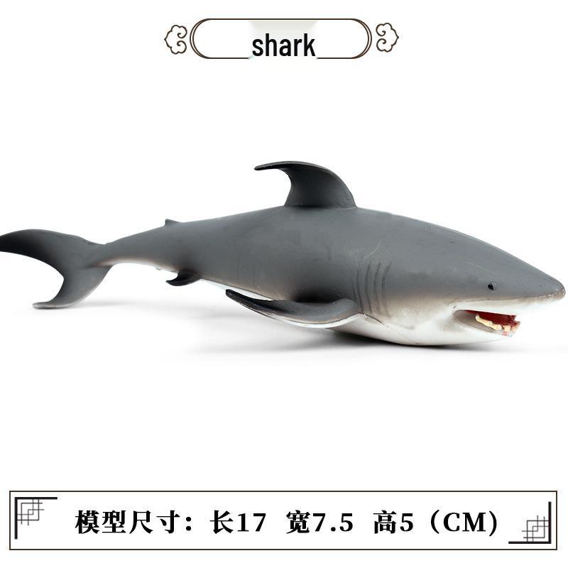 Solid Marine Life Toy - Great White Shark Model Doll