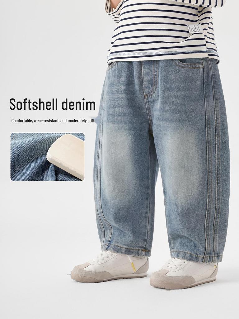 Trendy European Boys' Denim Pants - Spring/Autumn 2026 Collection for Toddlers & Kids
