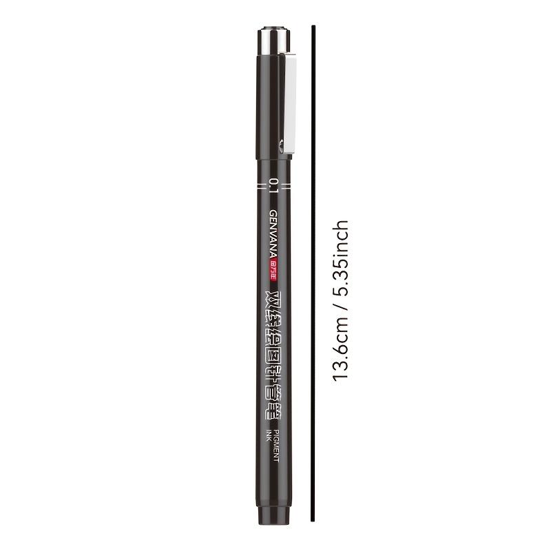 1PC Double-Line Gel Pen - With Exquisite Pen Clip, a Must-Have for Architectural Design Exams, Note-Taking & Painting