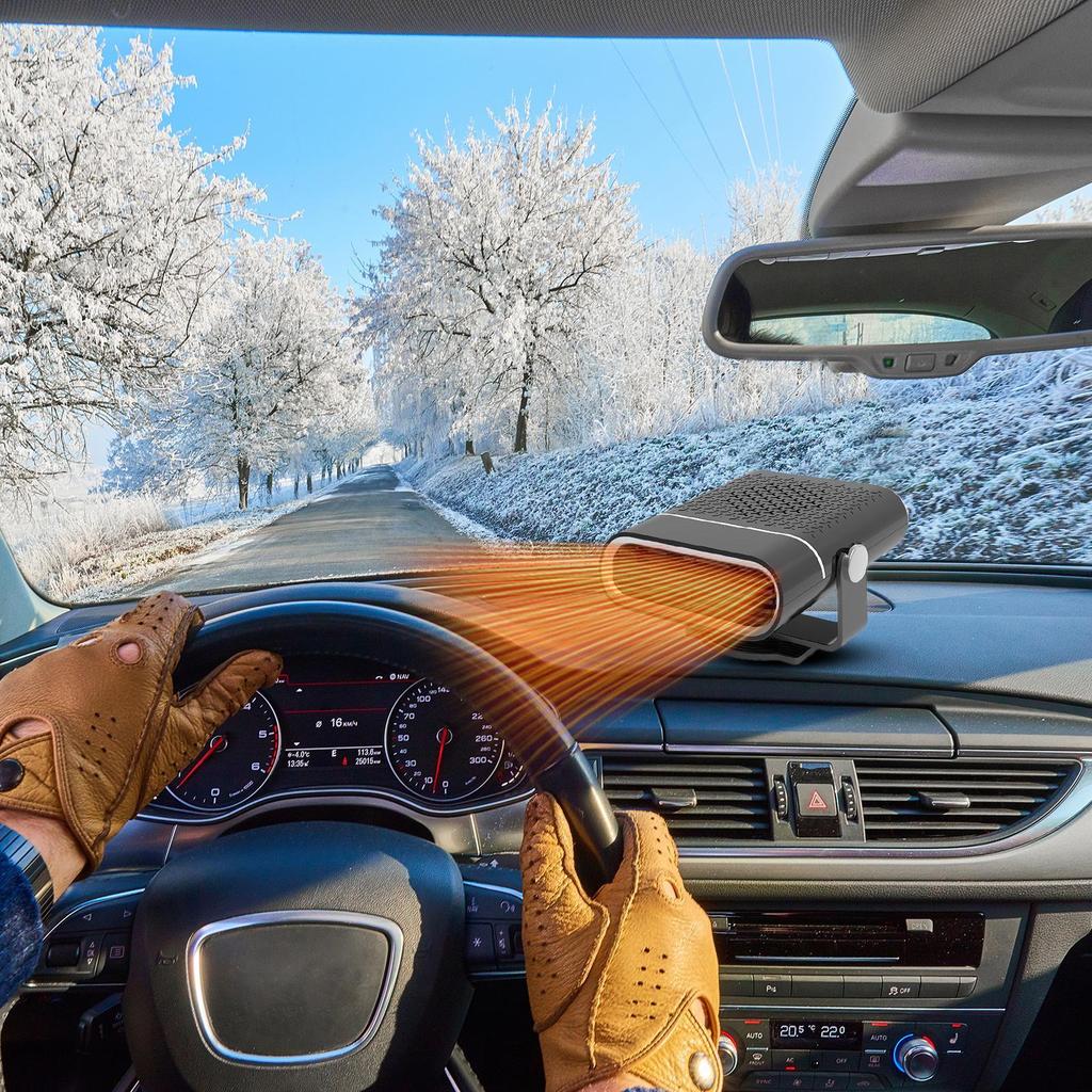 Car Heaters For Vehicle 150W Fast Heating 360 Degree Rotation 12V Portable Car Heater And Defroster For Indoor Outdoor Garage