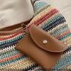 Beach Handbag Beach Bag Bohemian Style Raffia Shoulder Bag Trendy Weave Straw Bag  Summer