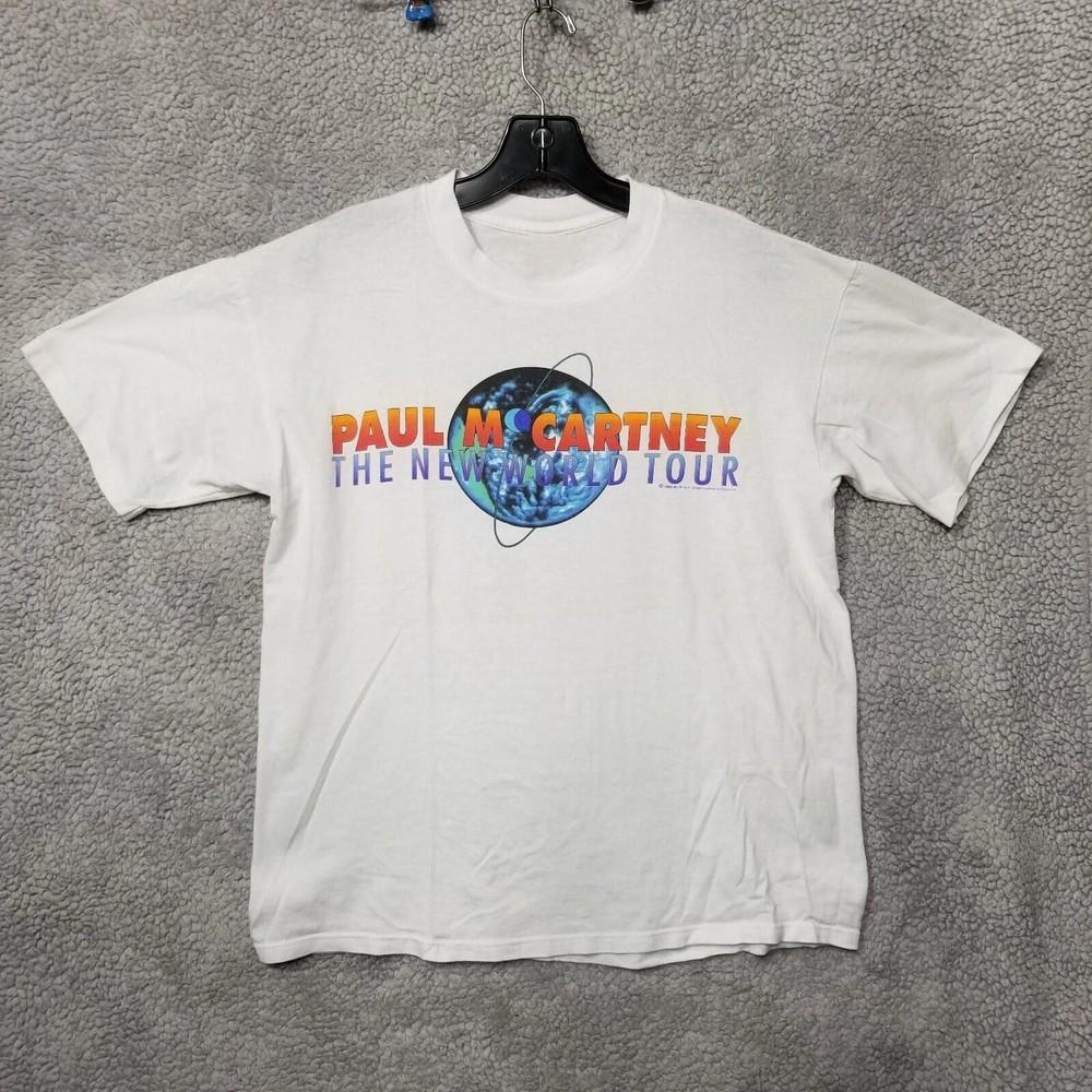 Vintage 1993 Paul McCartney Shirt Adult New World Tour Made USA Unisex T-Shirt XL