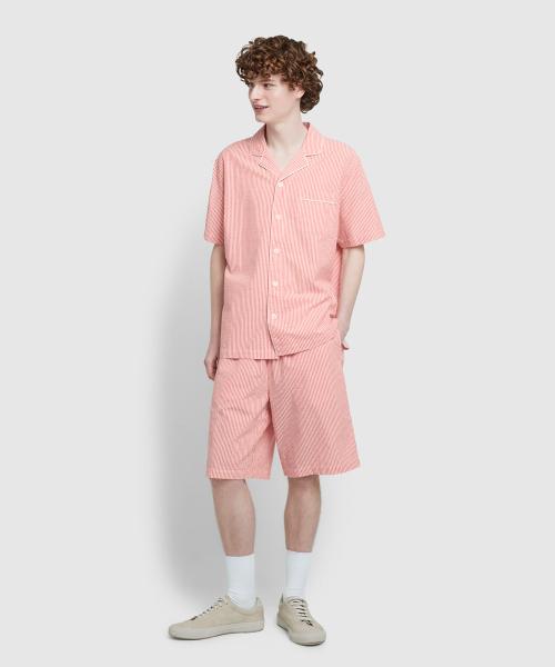 

[Jaju] Мужской пижамный комплект с коротким рукавом из сирсакера - Темно-оранжевый [Доставка из Кореи] 100% Оригинал Dark Orange - M