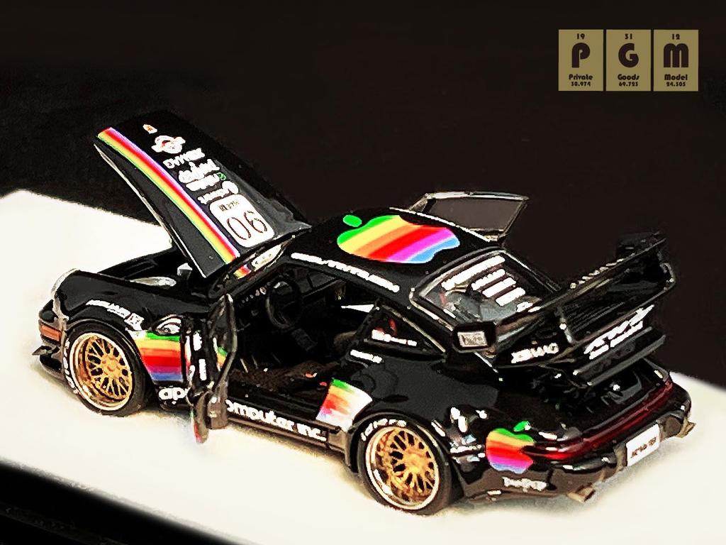PGM RWB 964 Black Completed Product 1/64 PGM-640009-1