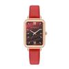 Niche Women's Small Green Retro Square Quartz Student Watch