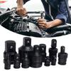 11 Piece Drive Socket Adapter and Reducer Set with Universal Joint Rotation for Efficient Tool Conversion Workshop Needs