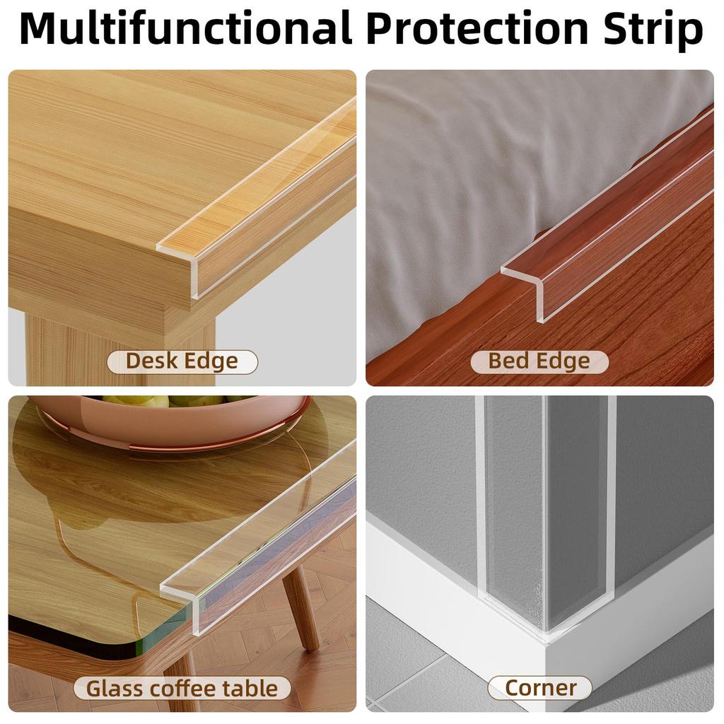 COUMENO Transparent Corner Furniture Corner Protection Tape for and Classroom 4m 50mm 2mm Thick Protector, Home, Nursery, Kindergarten, Safety, Long,