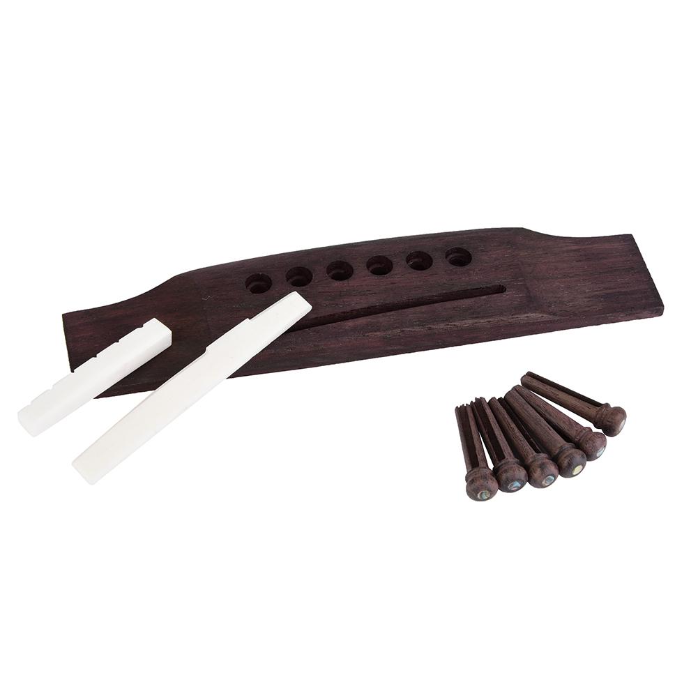 Sada náhradního příslušenství sady 9ks kytarových kolíků z palisandru Plastová sada horního spodního sedla