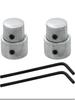 Double Layer Metal Knob Cap for Electric Guitar/Bass - Tone & Volume Adjustment with Screw Lock